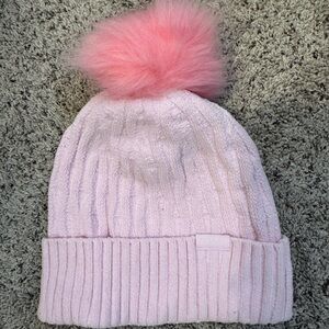 Lululemon Athletica Pink Knit Hat with Pom